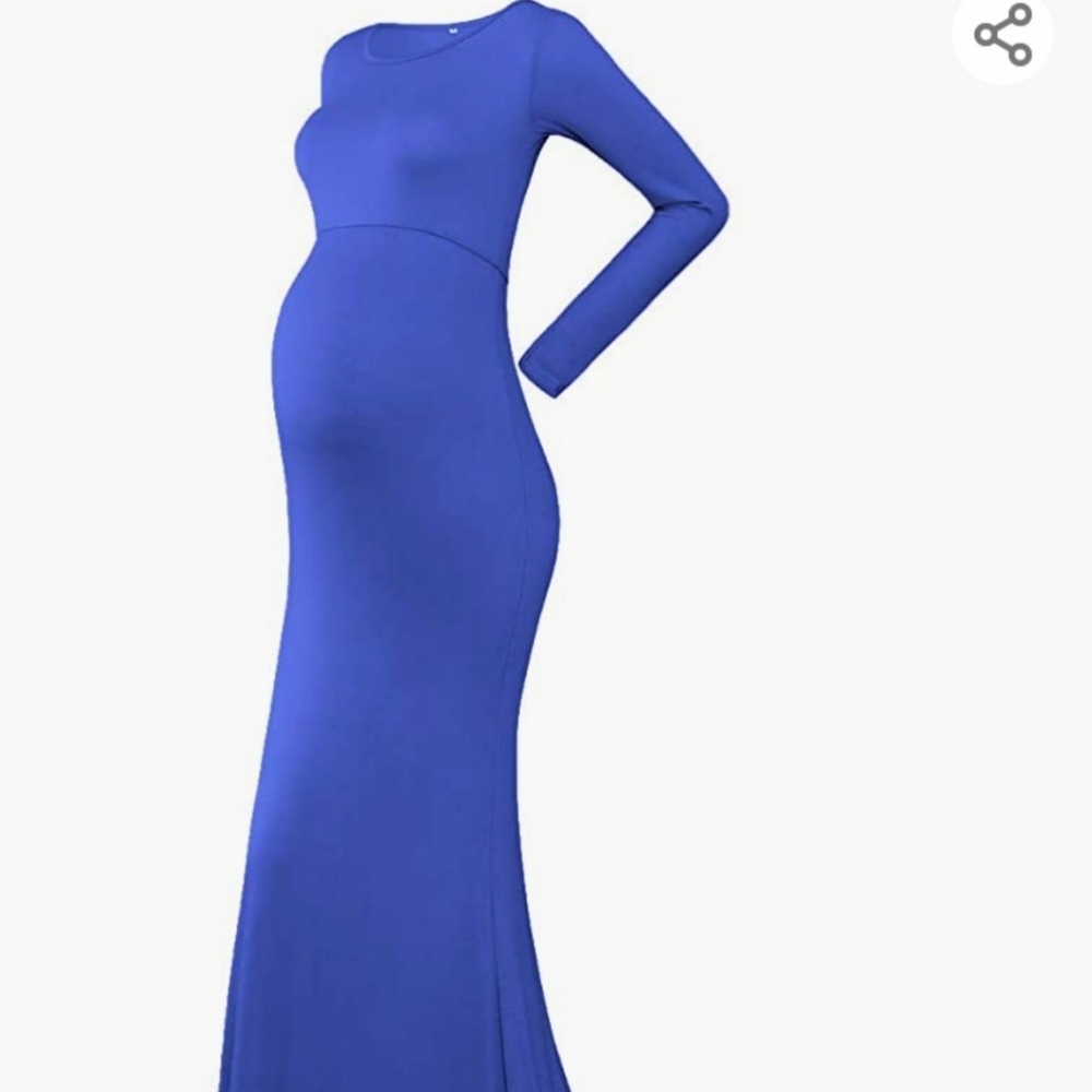 Royal blue maternity dress